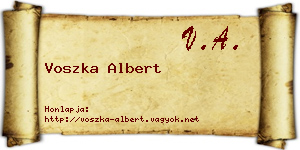 Voszka Albert névjegykártya